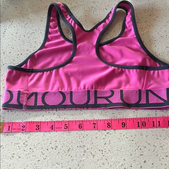Under Armour Pink and Black Sports Bra Moisture-Wicking Racerback - Picture 3 of 6